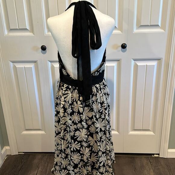 Donna Ricco size 10 Vintage Y2K Halter Open Back Silk Dress - Picture 10 of 16